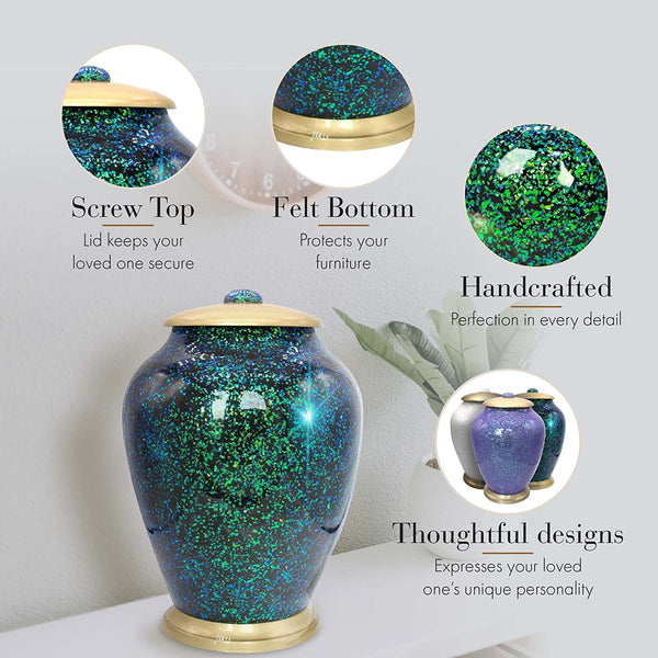 Atlantis Shimmering Light Cremation Urns - Commemorative Cremation Urns