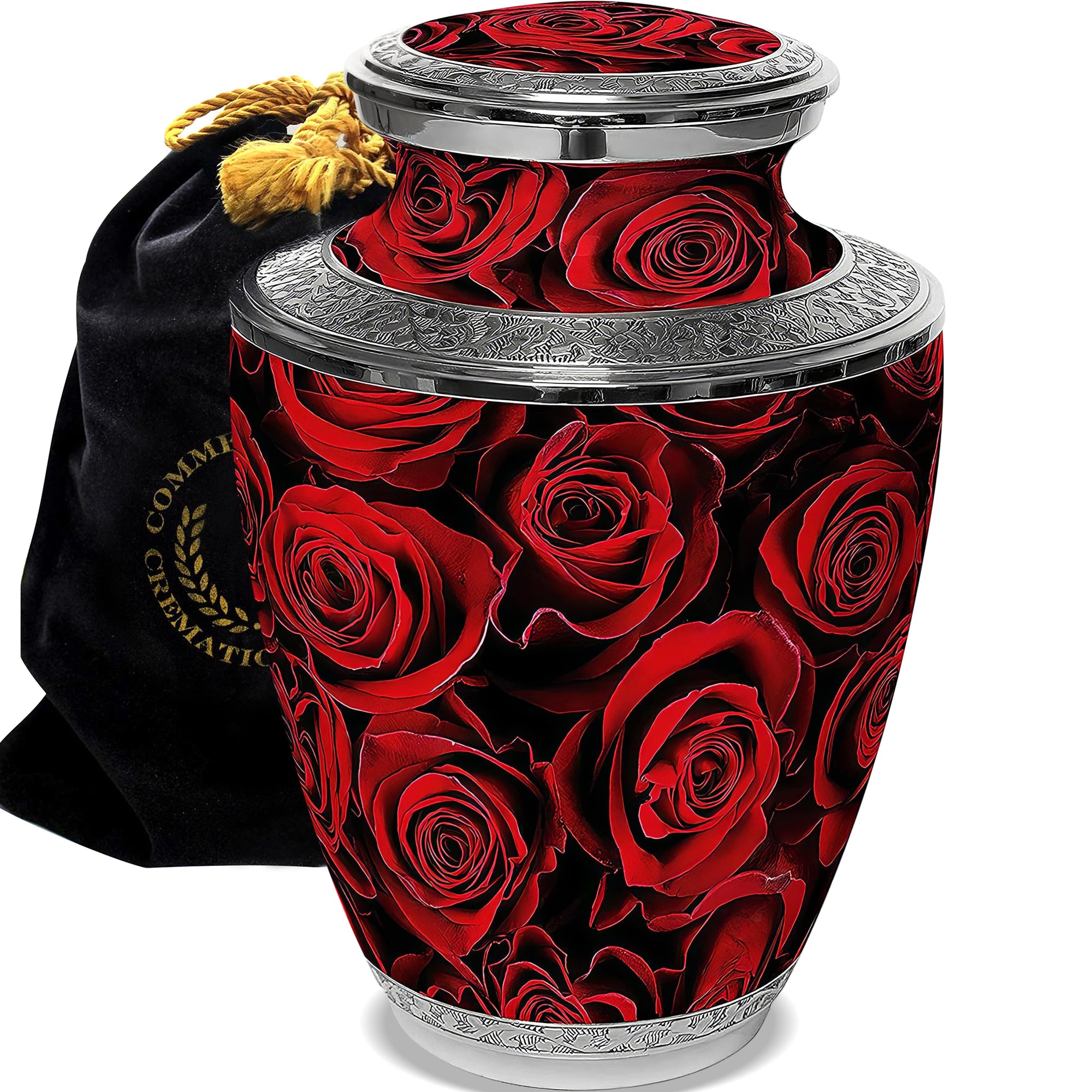 Commemorative Cremation Urns Crimson Rose Cremation Urns