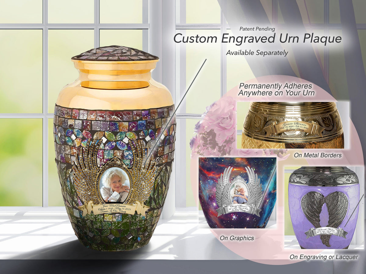 Commemorative Cremation Urns Gold Cracked Glass Cremation Urns