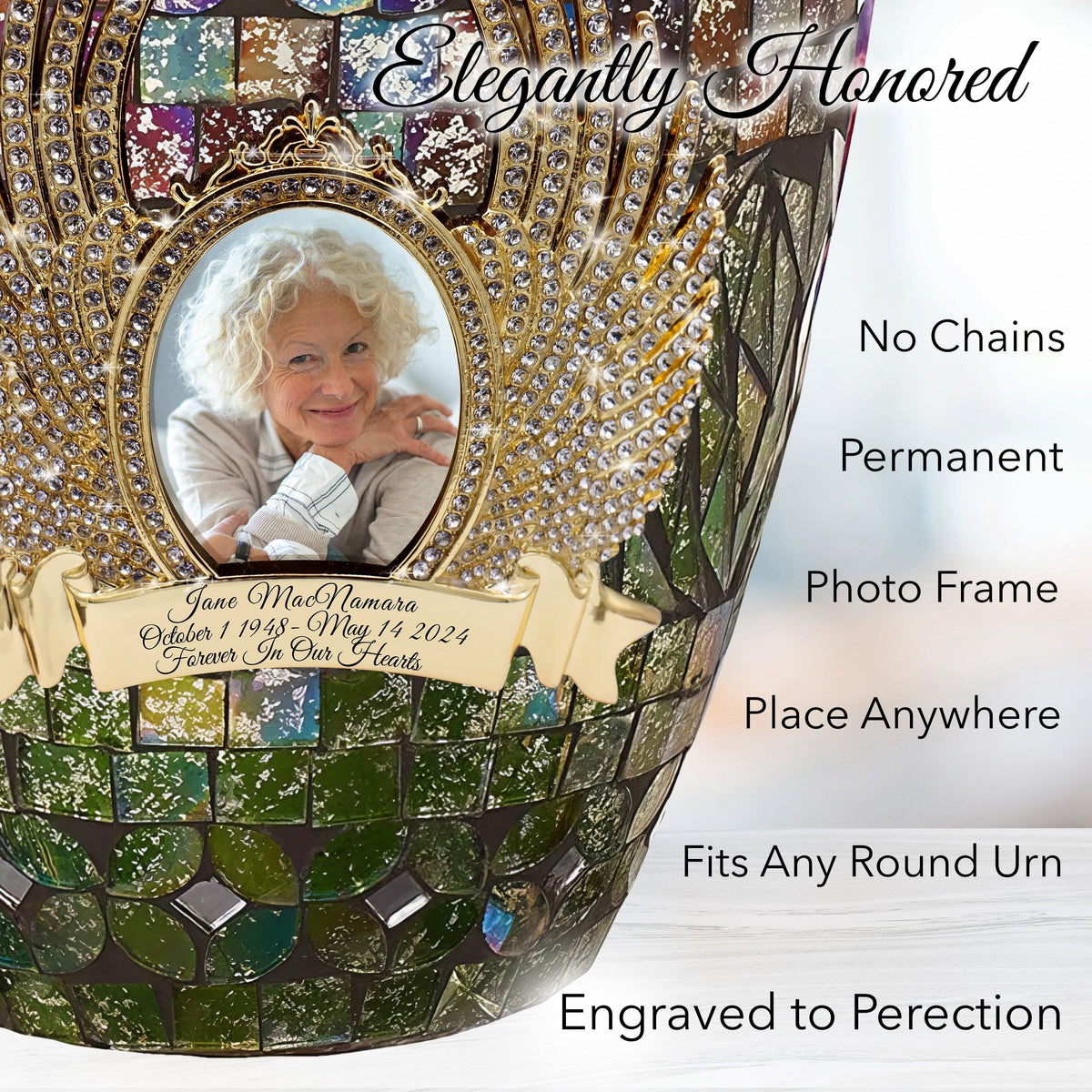 Commemorative Cremation Urns Gold Cracked Glass Cremation Urns