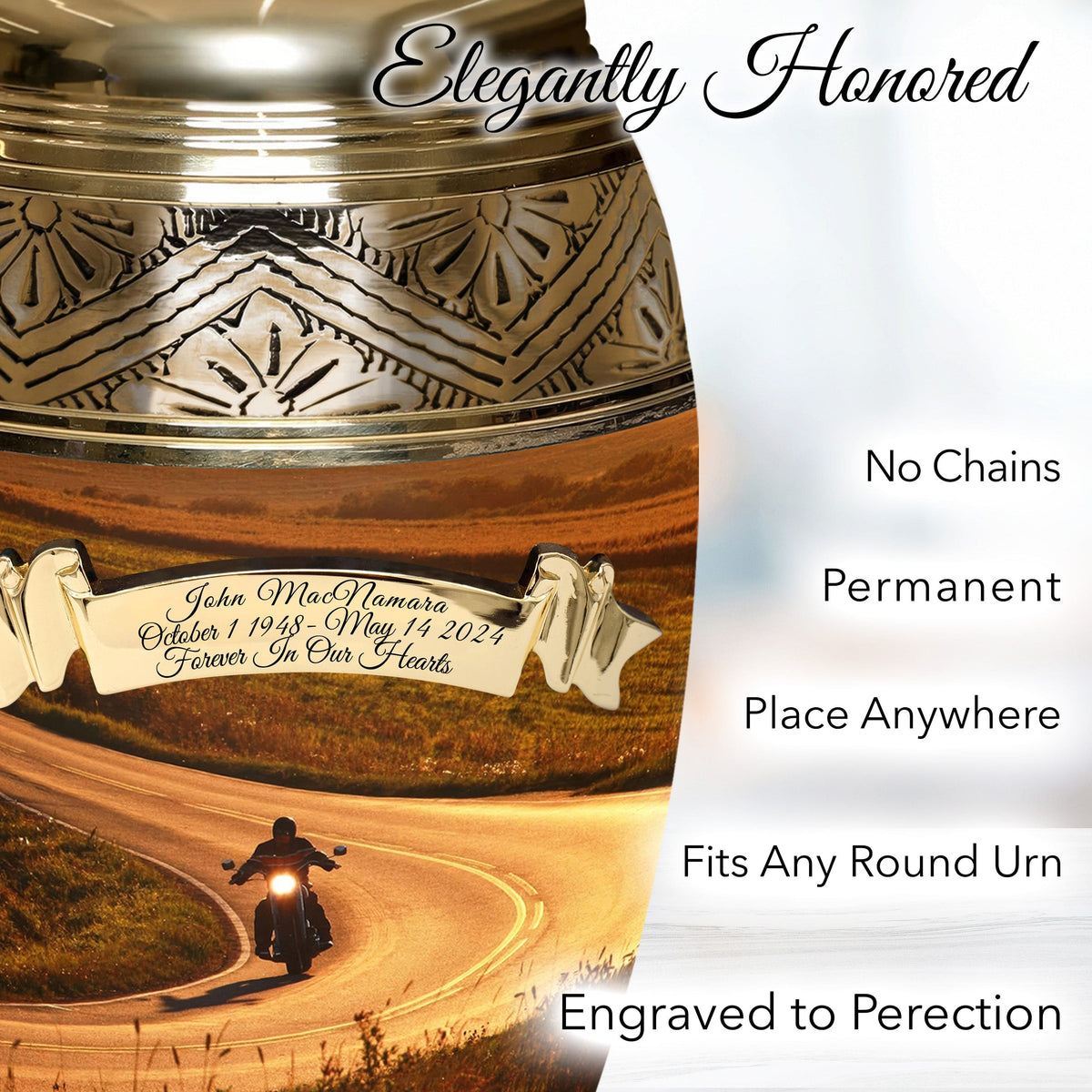 Commemorative Cremation Urns Highway to Heaven Motorcycle Cremation Urns