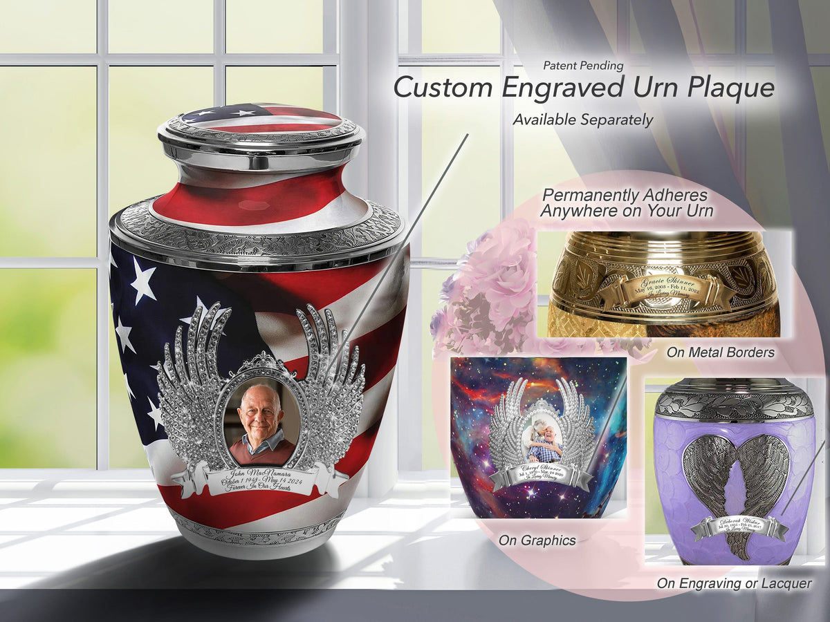 Commemorative Cremation Urns Home &amp; Garden American Flag Cremation Urns