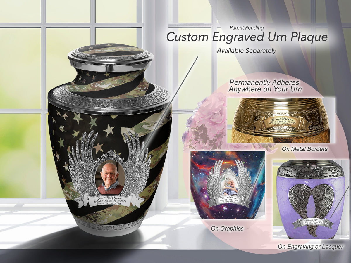 Commemorative Cremation Urns Home &amp; Garden Army OCP Flag Military Cremation Urns