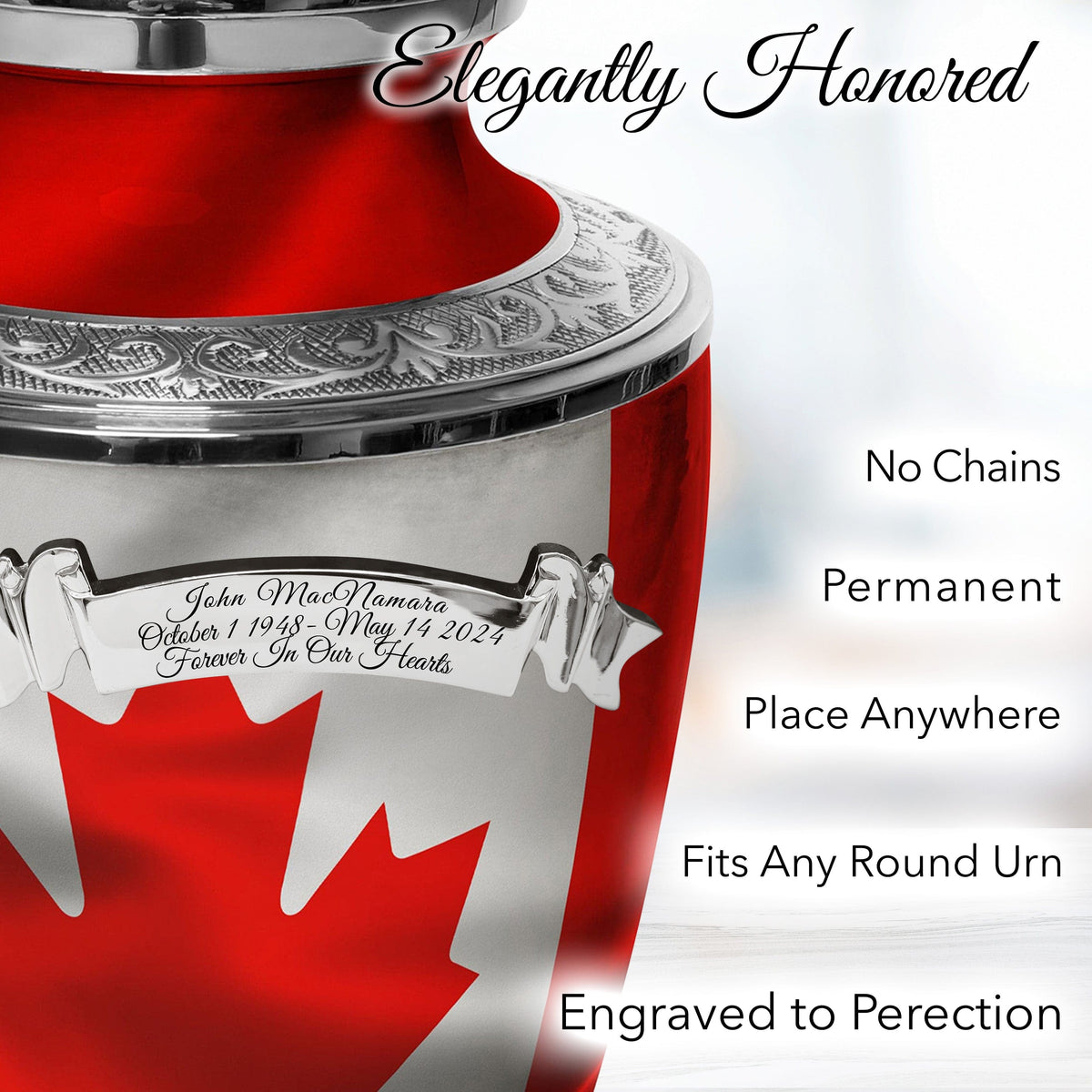 Commemorative Cremation Urns Home &amp; Garden Canadian Flag Cremation Urns