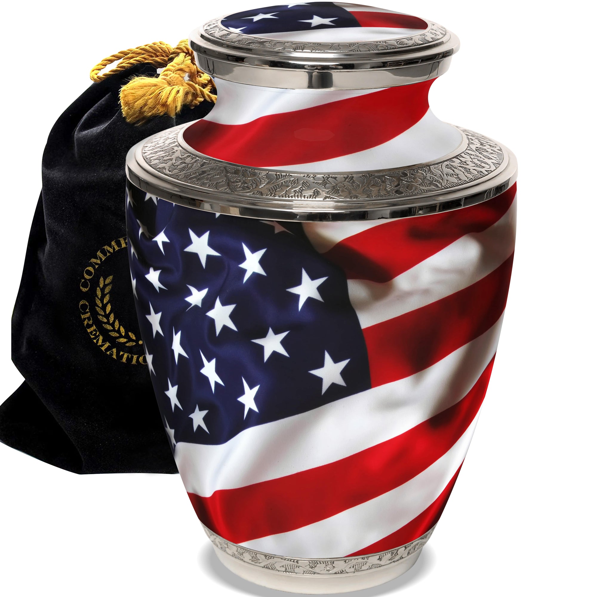 Commemorative Cremation Urns Home & Garden Large American Flag Cremation Urns