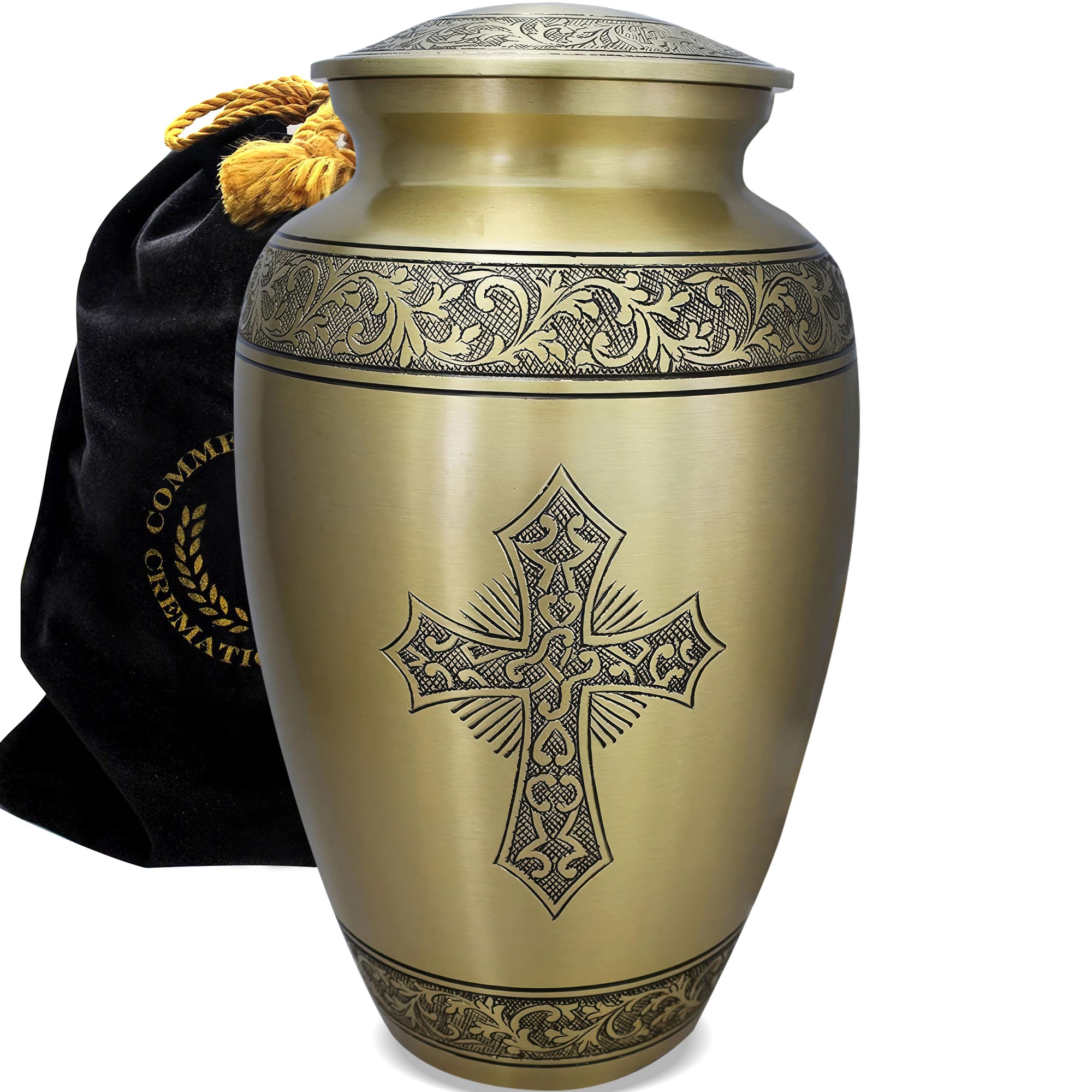 Commemorative Cremation Urns Home & Garden Love of Christ Gold Cross Cremation Urns