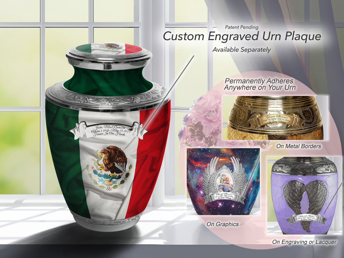 Commemorative Cremation Urns Home &amp; Garden Mexican Flag Cremation Urns