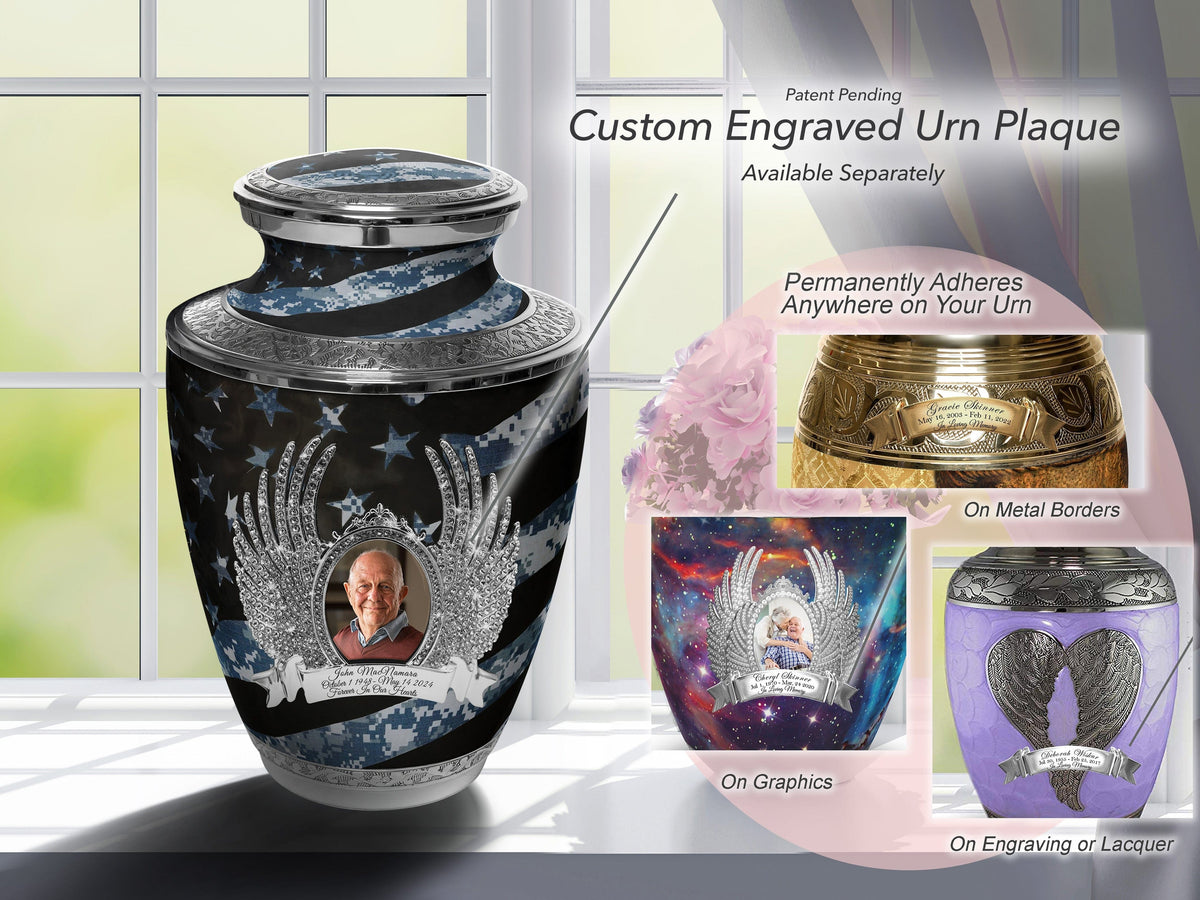 Commemorative Cremation Urns Home &amp; Garden Navy Blue Camouflage Flag Military Cremation Urns