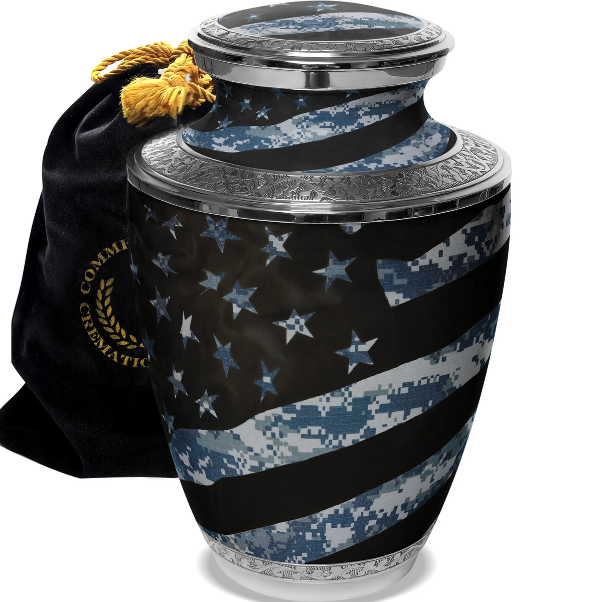 Commemorative Cremation Urns Home &amp; Garden Navy Blue Camouflage Flag Military Cremation Urns