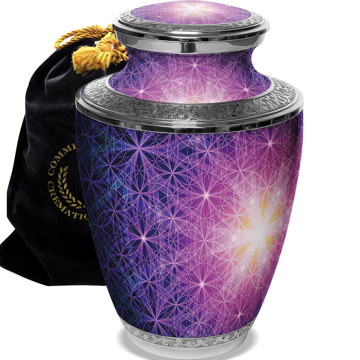 Commemorative Cremation Urns Home &amp; Garden Seed of Life Geometric Cremation Urns