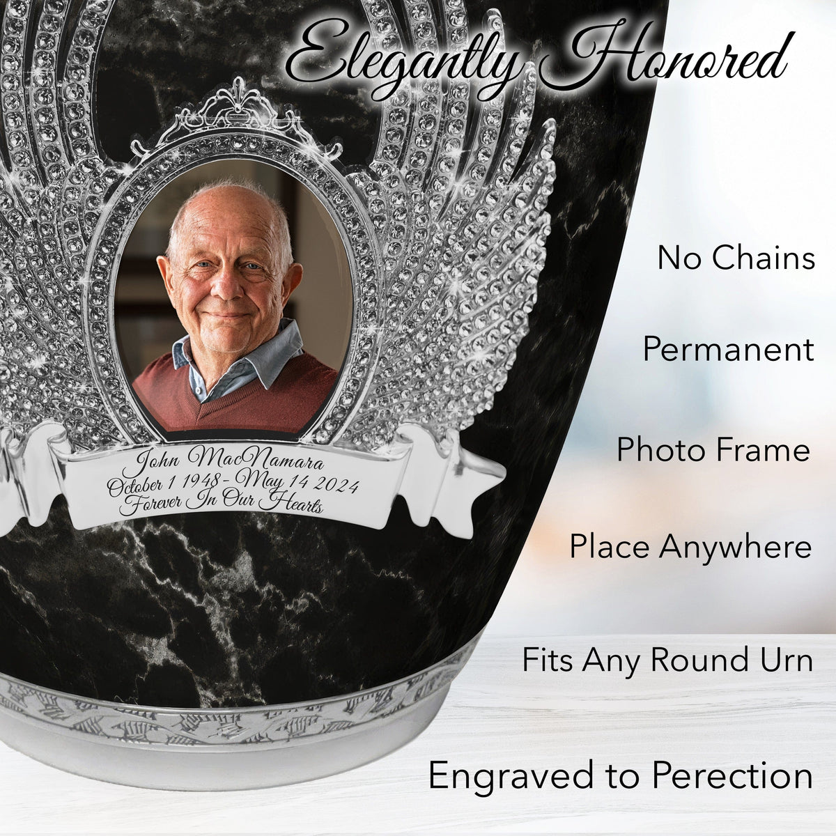 Commemorative Cremation Urns Marble Elegance Black Cremation Urns