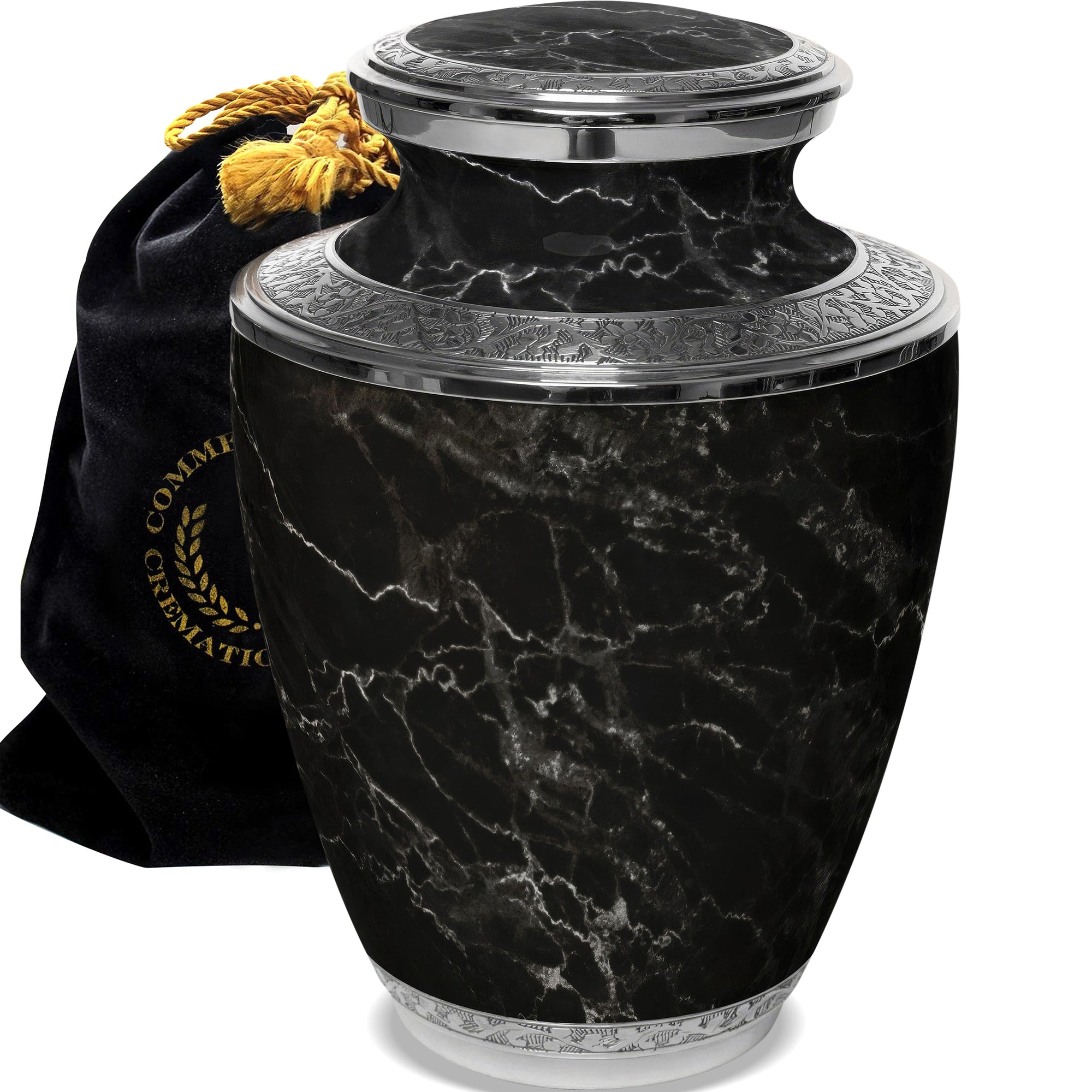 Commemorative Cremation Urns Marble Elegance Black Cremation Urns