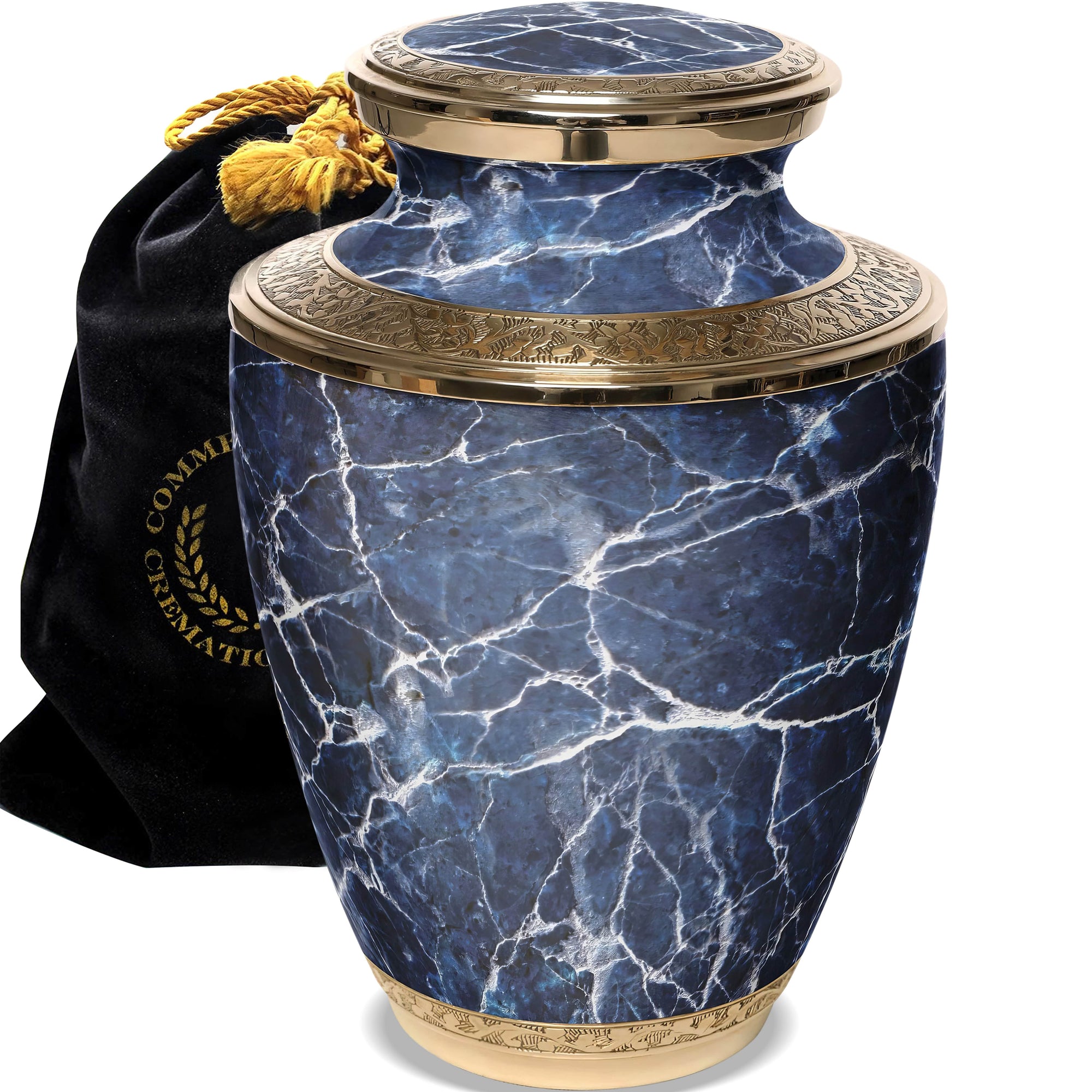 Commemorative Cremation Urns Marble Elegance Blue Cremation Urns