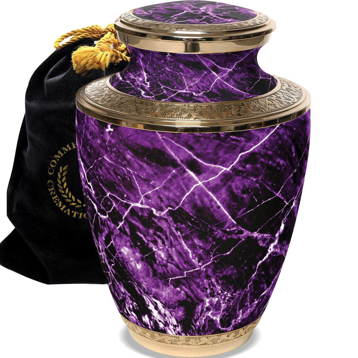 Commemorative Cremation Urns Marble Elegance Purple Cremation Urn