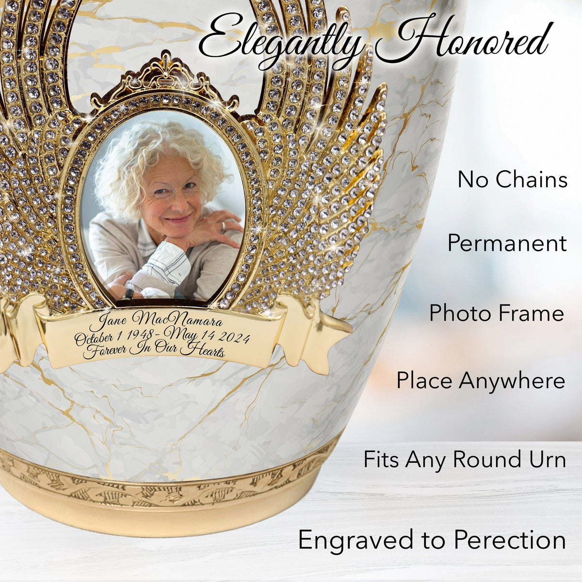 Commemorative Cremation Urns Marble Elegance White Cremation Urns