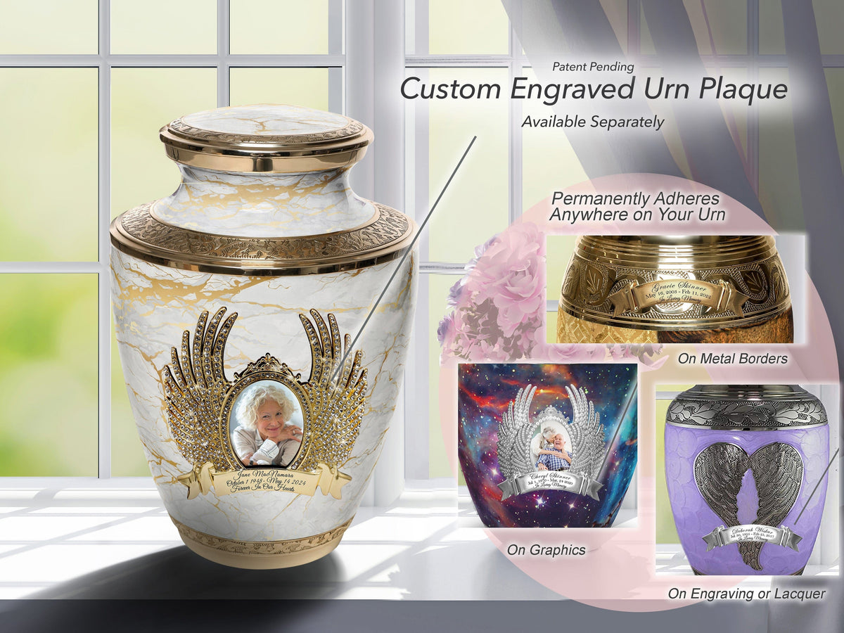 Commemorative Cremation Urns Marble Elegance White Cremation Urns