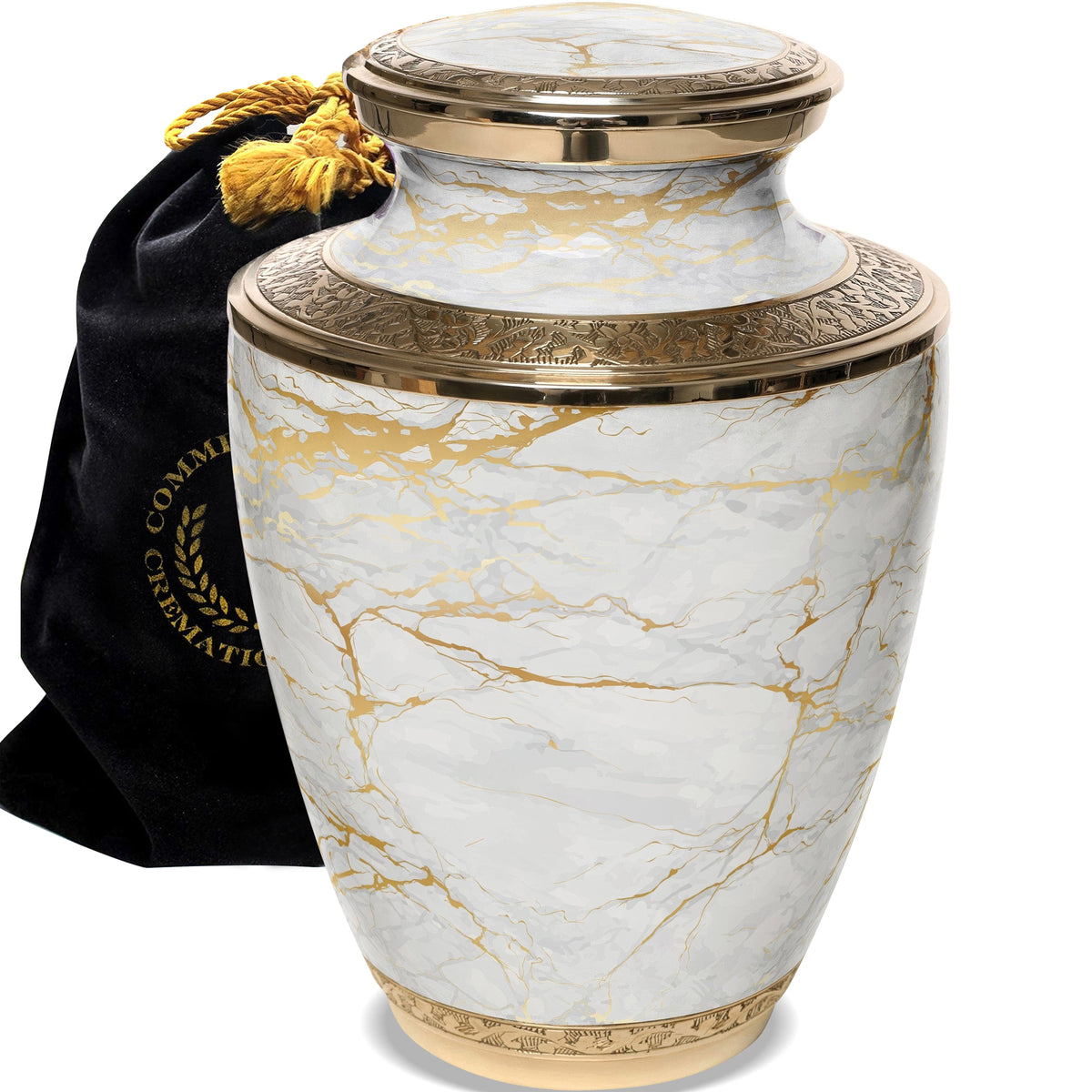 Commemorative Cremation Urns Marble Elegance White Cremation Urns