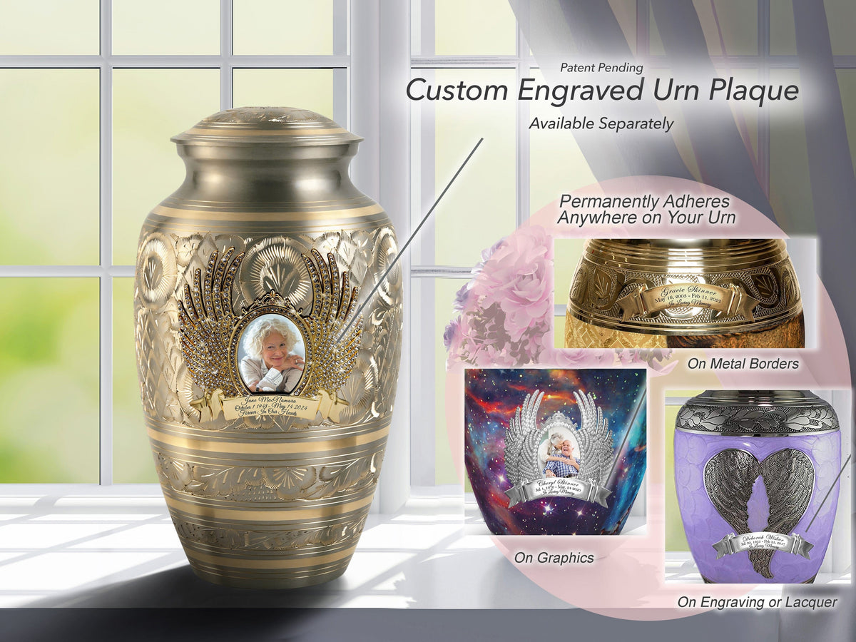 Commemorative Cremation Urns Platinum Majestic Radiance Cremation Urn