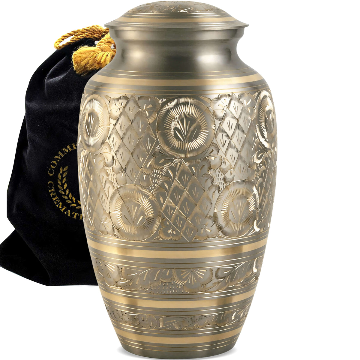 Commemorative Cremation Urns Platinum Majestic Radiance Cremation Urn