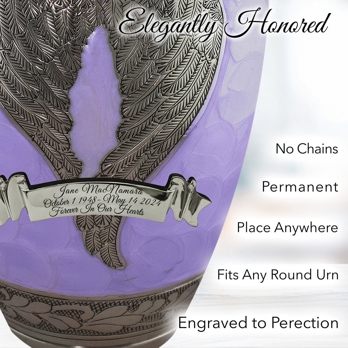 Commemorative Cremation Urns Purple Loving Angel Cremation Urns