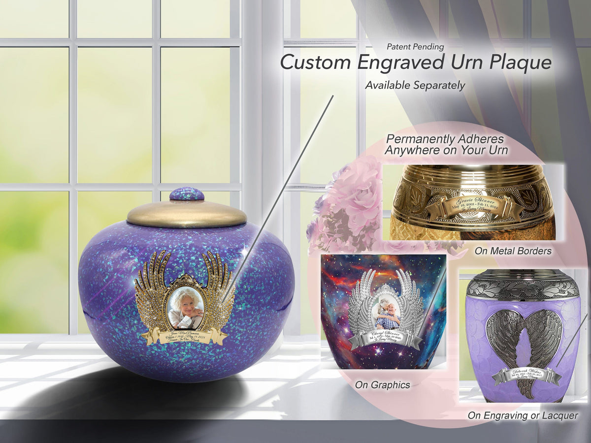 Commemorative Cremation Urns Purple Sparkle Cremation Urns