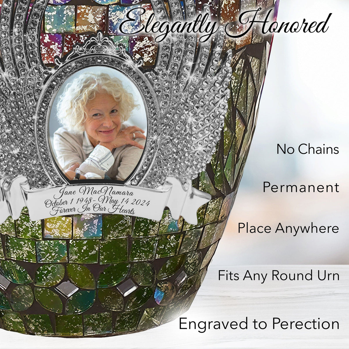 Commemorative Cremation Urns Silver Cracked Glass Cremation Urns