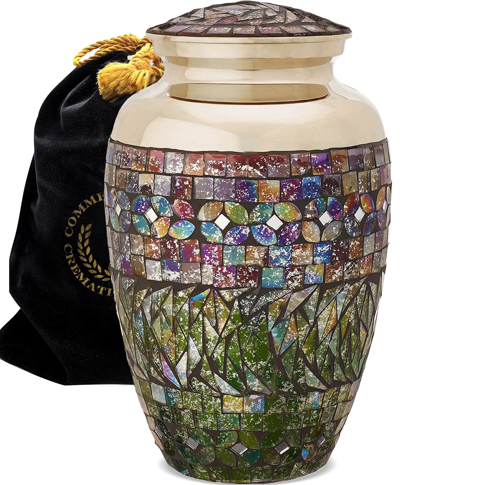 Commemorative Cremation Urns Silver Cracked Glass Cremation Urns