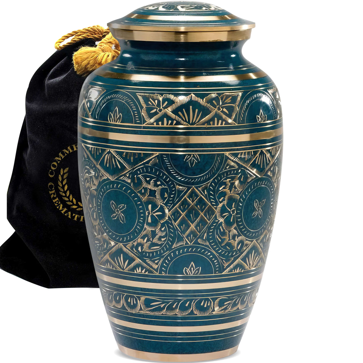 Commemorative Cremation Urns Teal Majestic Radiance Cremation Urns