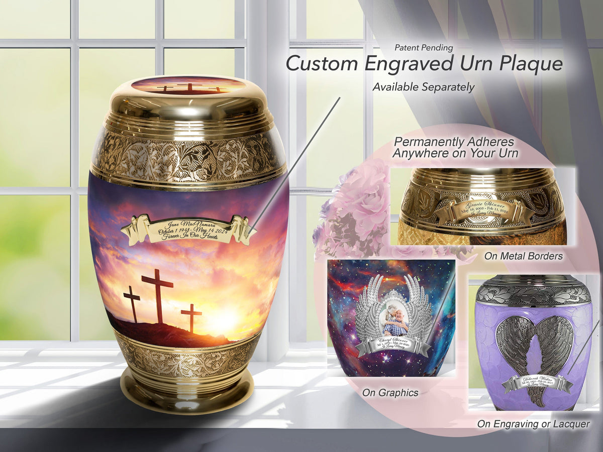 Commemorative Cremation Urns Three Crosses Cremation Urns