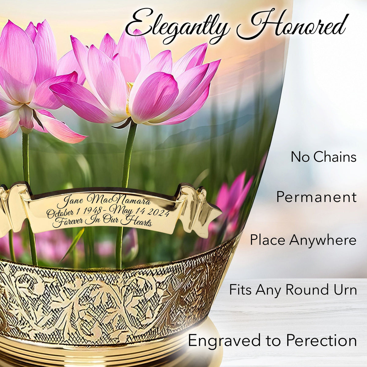 Commemorative Cremation Urns Tranquil Lotus Cremation Urns