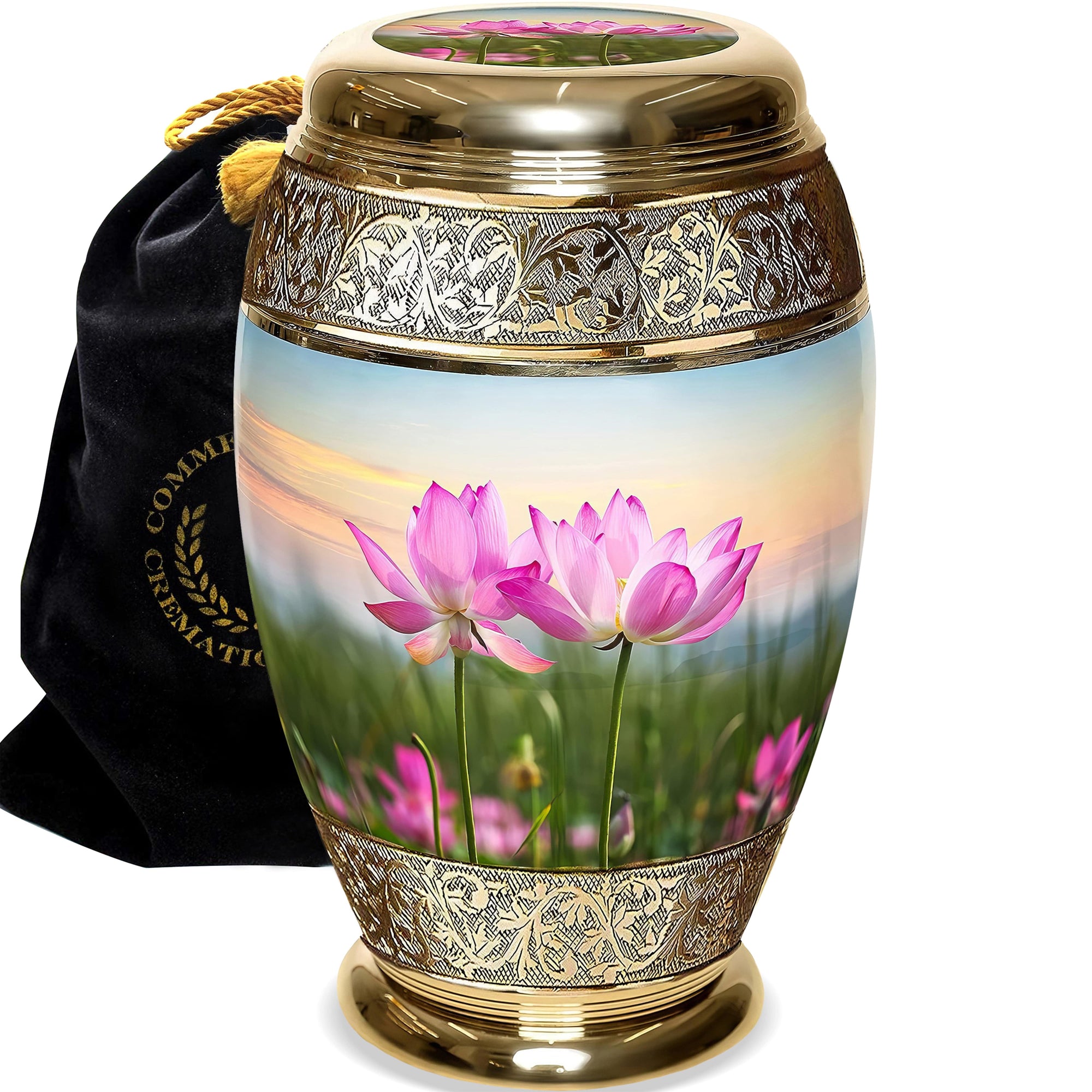 Commemorative Cremation Urns Tranquil Lotus Cremation Urns