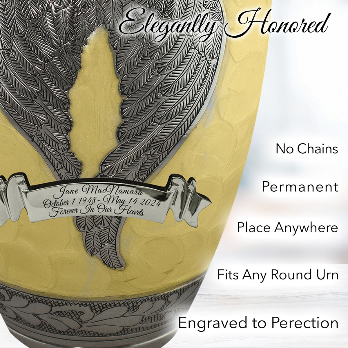 Commemorative Cremation Urns Yellow Loving Angel Cremation Urns