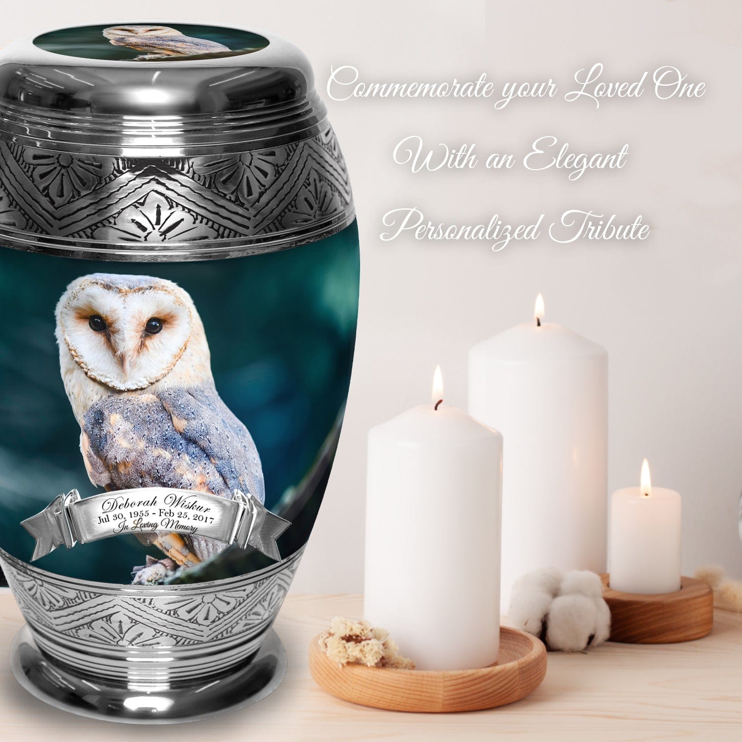 Observing Owl Cremation Urns - Commemorative Cremation Urns