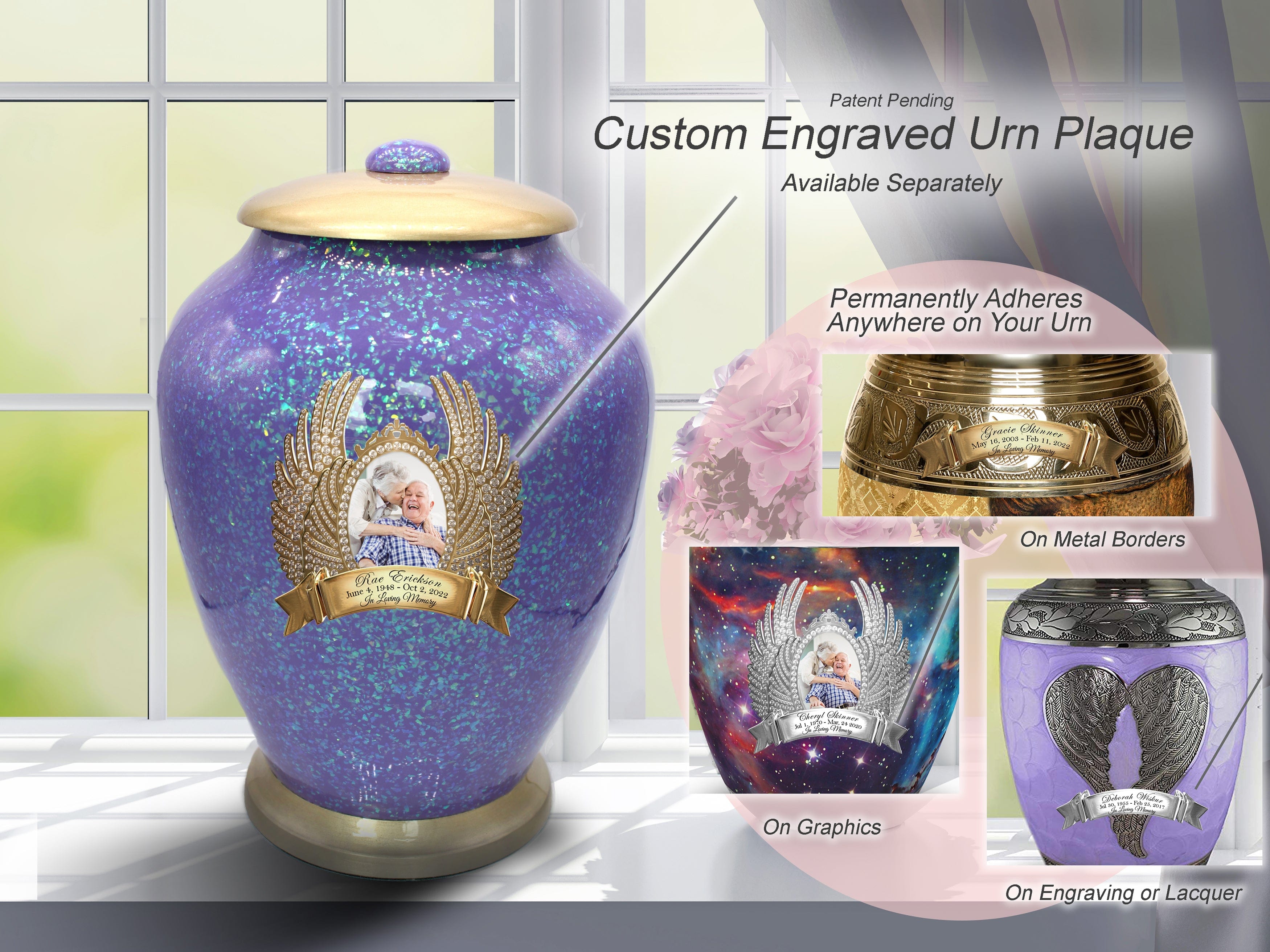 Purple Sparkle Cremation Urns